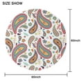 thumbnail image 2 of Paisley Pattern Round Tablecloth 60 Inch Vintage Floral Accent Table Cover Durable Material for Kitchen Dining Room, 2 of 5