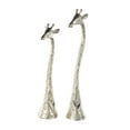 thumbnail image 6 of 28", 27"H Silver Aluminum Metal Tall Giraffe Sculpture with Spotted Texturing, by DecMode (2 Count), 6 of 9
