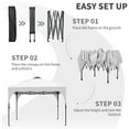 thumbnail image 5 of Outdoor Basic 10'x10' Pop Up Canopy Tent, Instant Portable Gazebo with UV & Waterproof Protection for Beach, Camping, Parties & Tailgating,White, 5 of 9