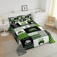 thumbnail image 4 of Erosebridal Tractor Comforter Set Cartoon Farm Tractor Down Duvet Truck Car Bedding Set Harvester Excavator Comforter Green 1 Comforter Set with 1 Pillowcase, 4 of 6