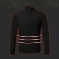thumbnail image 4 of zfhfof Mens Quarter Zip Polo Sweater Mock Neck Slim Fit Pullover Tops Fall Winter Warm Fleece Lined Ribbed Knit Casual Sweaters, 4 of 8