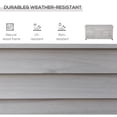 thumbnail image 4 of 75 Gallon Wooden Storage Box patio Deck Box Bench, Garden Backyard Outdoor Storage Container with Aerating Gap & Weather-Fighting Finish, Grey, 4 of 7