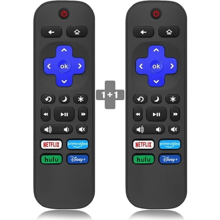 (2-Pack)Upgraded Replacement Remote Controls — Compatible with All Roku TVs (Not Compatible with Roku Stick or Roku Box)