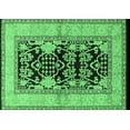 thumbnail image 1 of Ahgly Company Indoor Rectangle Oriental Emerald Green Industrial Area Rugs, 7' x 9', 1 of 4