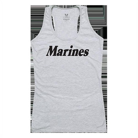 Rapid Dominance Marines Graphic Tank Top, Heather Grey - Large