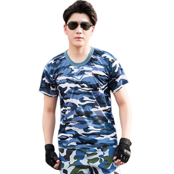 Chemise Camouflage pour Homme et Femme, Hauts d'Entraînement Résistants à l'Usure, Costume de Camping