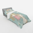 thumbnail image 2 of Ambesonne Saying Bedding Set 3 Pcs, Cartoon Girl Unicorn, Twin, Multicolor, 2 of 2