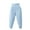 Light Blue, variant on Zwiiyzr Toddler 3-5T Girls Boys Casual High Waist Sweatpants Solid Color Closed Bottom Casual Pants Beige