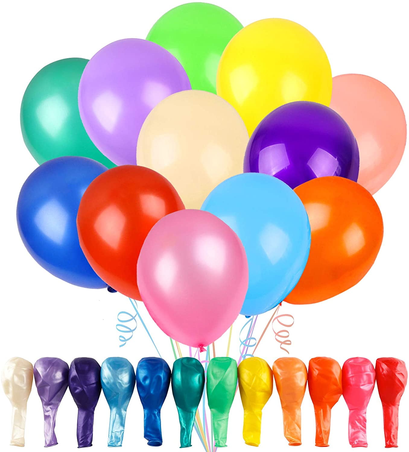 Pack of 50-12” Metallic Purple Latex Balloons for Birthday Party Decoration 