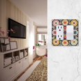 thumbnail image 5 of Yayeee Rocker Switch Wall Plate 3-Gang 6.5"x4.6" Home Decorative Outlet Cover, Colorful Floral Pattern, 5 of 6