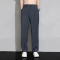 thumbnail image 2 of Pantalones de traje de oficina gris para hombre, pantalones de trabajo para hombre, fluidos, drapeados, de alta calidad, clásicos, formales, ropa de primavera, elegantes, 2 of 4