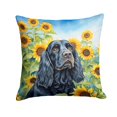 thumbnail image 2 of Cocker Spaniel in Sunflowers Throw Pillow, 2 of 2