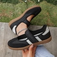 thumbnail image 3 of EKVAHL Orthopedic Mary Jane Sneakers for Women, Retro Stripe Arch Support Non Slip Shoes, School Commute Walking Sneakers Black, 3 of 5