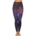 thumbnail image 2 of Women's High Waisted Yoga Leggings with Pockets，Marble Texture，Tummy Control Non See Through Workout Athletic Running Yoga Pants, 2 of 6