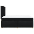 Box spring bed with mattress black 160x200 cm fabric