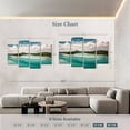 thumbnail image 4 of Elephant Stock Whitehaven Beach Wall Art - Horizontal Multi Panel Canvas - Living Room Wall Decor - Beach Multi Panel - Teal And Blue Decor - 75" x 48", 4 of 8