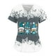 thumbnail image 1 of Uniforme de Enfermería de Navidad para mujer, blusa de trabajo, camiseta de manga corta con cuello en V, ropa de enfermería, Tops de túnica para enfermeras, 1 of 5
