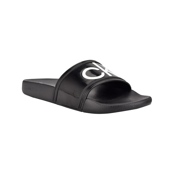 Calvin Klein Womens Laceless Rubber Slide Sandals