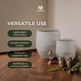 thumbnail image 4 of Worth 12" Round Planter, Lightweight Magnesium Oxide Cement Plant Pot, Grey, 4 of 11