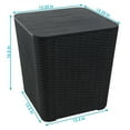 thumbnail image 4 of Sunnydaze Outdoor Side Table with Storage - Rattan Design - 11.5 Gal. - Phantom Gray, 4 of 11