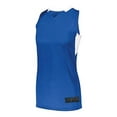 thumbnail image 2 of Augusta L Ladies Step-Back Basketball Jersey Royal/White 1732, 2 of 2
