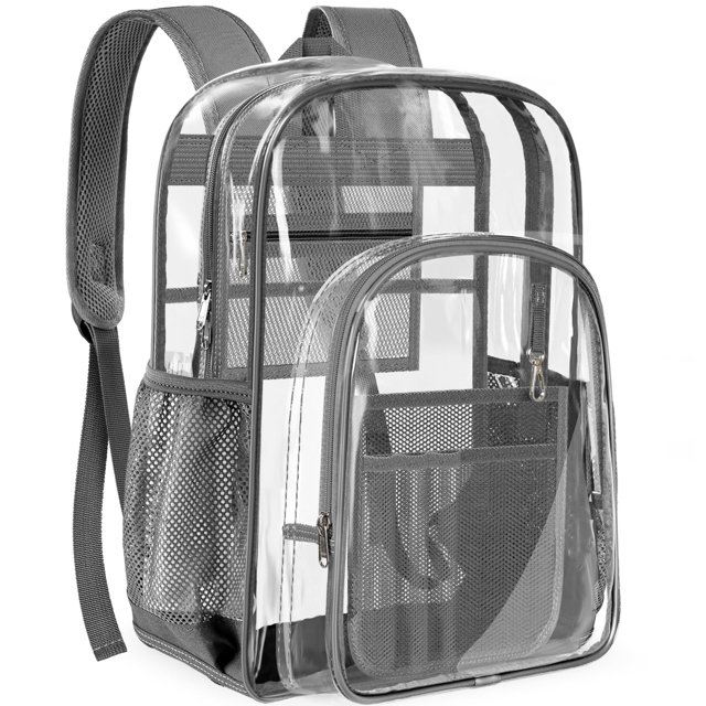 Mochila transparente PAMANO transparente de alta resistencia para el trabajo universitario