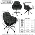 thumbnail image 7 of Xoenoiee Black Leopard Print Swivel Armchair Accent Dining Chair Cover for Office, Stretch Mid-Back Office Desk Chair Sliopcover Leisure Arm Chair Protector with Arms for Living Room, 7 of 7