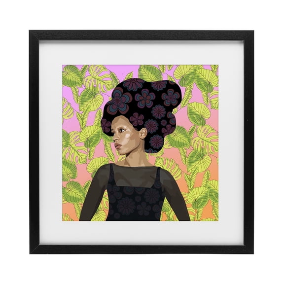 Stupell Industries Eclectic Whispers Of Bloom Black Framed Print Under Glass, 13 x 13, by Lynnda Rakos