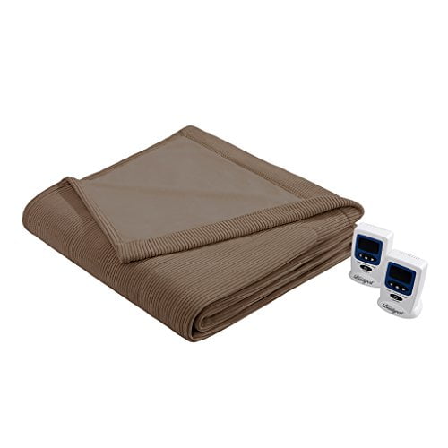 Beautyrest Electric Micro Fleece Heated Blanket, Full, Mink