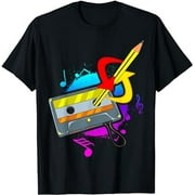 Cassette Tape Retro Music 90s Pencil Rewind T-Shirt