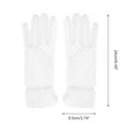 thumbnail image 3 of Unique Bargains 1 Pair Sunblock Mittens Mesh Sun Block Driving Gloves for Women White, 3 of 5