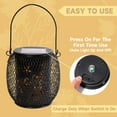 thumbnail image 2 of yeacher Solar-Powered Iron Garden Lantern with Hanging Chain - Butterfly Design, IP65 Waterproof, 8-10H Auto On/Off, Warm LED Light for Outdoor Decoration, 2 of 7