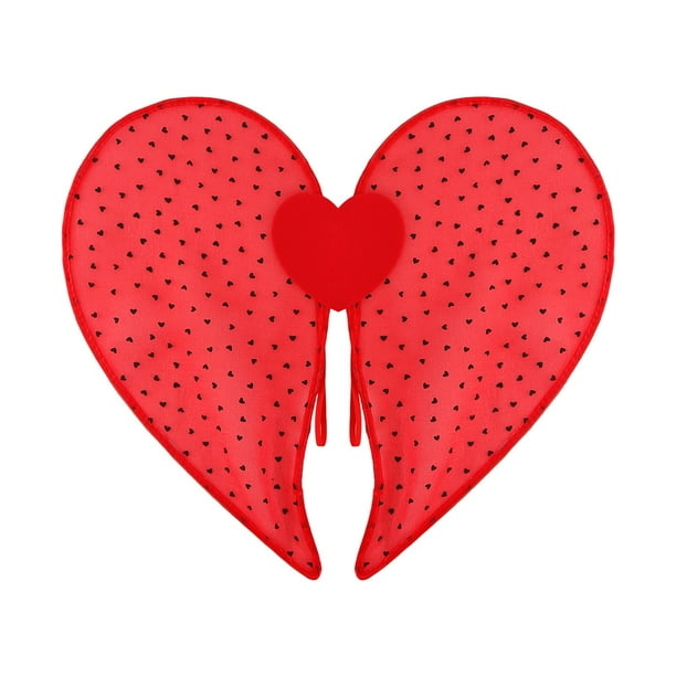 Disfraz de San Valentín con corazón: malla roja en forma de corazón para adultos y niños, para fiestas de cosplay y disfraces