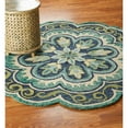 thumbnail image 2 of 6â€™ Round Green Floral Artwork Area Rug, 2 of 8