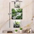 thumbnail image 3 of Designart "Unfolding Green Ferns" Ferns Oversized Modern Clock - Set Of 3 - Extra large Clock For Office Décor - Large Vertical Clock, 3 of 6