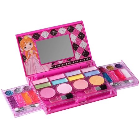 Playkidz: My First Princess Makeup Chest, Girl's All-In-One Deluxe Cosmetic and Real Makeup Palette with Mirror (Best All In One Makeup Palette)