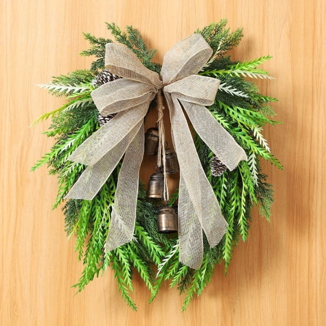 CaiYueKe Spring Summer Front Door Wreath, Artificial Tulip Flower Garland, Outdoor Indoor Porch Decoration, Faux Floral Hanging Wreath for Home Decor, Wedding, Party, Window, Wall, Decorative Wreath