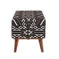 thumbnail image 4 of DeeHome Black and White Upholstered Storage Bench, 4 of 6
