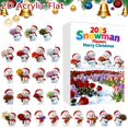 thumbnail image 1 of Countdown Sets 2025 2D Snowman Advent Calendar with Acrylic Hanging for Indoor Outdoor Use and 24 Flat Snowmen Pattern, 1 of 6