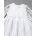 thumbnail image 4 of FYMNSI Baby Christening Dress White Baptism Gowns for Girl Infant Lace Long Sleeve Tulle Outfits 3-6 Months, 4 of 8