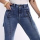 thumbnail image 5 of Pantalón Campana Savi Jeans Azul Stretch Tiro Medio Dama, 5 of 8