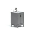 thumbnail image 4 of Water Creation Elizabeth 24" Hardwood Single Bathroom Vanity in Gray & Bronze, 4 of 6