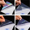 36 Sheets Holographic Sticker Paper, Clear Self-Adhesive Laminating ...