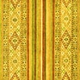 thumbnail image 1 of Ahgly Company Indoor Square Abstract Yellow Modern Area Rugs, 5' Square, 1 of 4