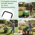 thumbnail image 3 of Topcobee 2 Tire Heavy-Duty Dolly Utility Cart Wheelbarrow Garden Cart, Rolling Garden Cart Stool-Light Green, 3 of 7