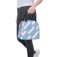 thumbnail image 7 of Lunch Tote Bag Transgender Flag Trendy Lightweight Reusable Stylish Bento Box for Adult Black, 7 of 7