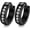 Black, variant on 13MM Stainless Steel Small Hoop Earrings for Men Women CZ Inlaid,Black-Yomhary
