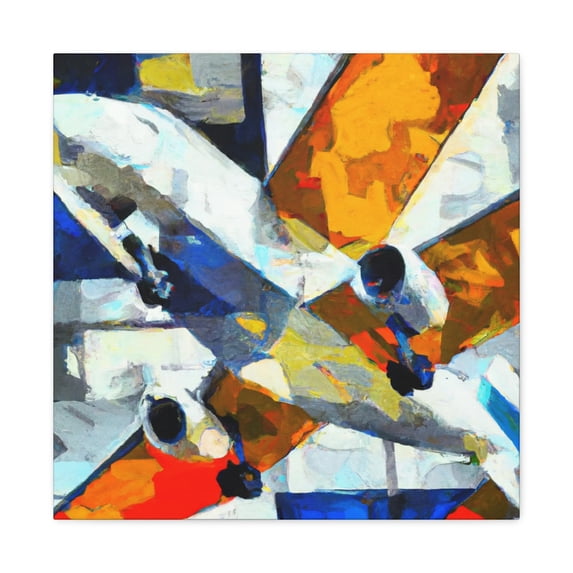 Plane in Flight Sky - Canvas