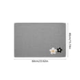 thumbnail image 3 of QAZbgdl Linen Bathroom Mat | Non-Slip Absorbent Floor Rug for Bathroom, Bedroom & Entrance | 60x40 cm (23.62x15.74 in) Gray or Brown | Machine Washable, 1-Pack, 3 of 6