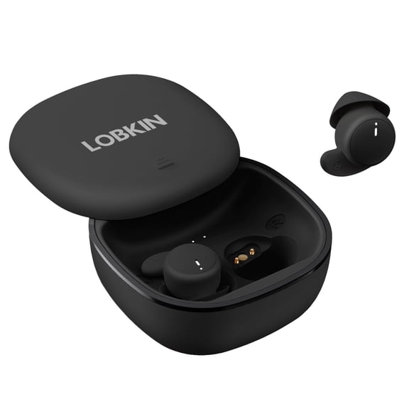 LOBKIN Sleep Earbuds,Mini Wireless Earbuds,Sleeping Headphones,20H Playtime Ear Buds with IPX6 Waterproof Earphones for Side Sleepers,Touch Control,Black